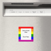 レインボーカスタムフラッグパーティーの好意 マグネット (インサイチュ (食洗機))