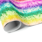 レインボーカッコいいアー絵を描（ばちゃばちゃ）跳ねる誕生日パーティー ラッピングペーパー (ロールコーナー)
