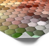 レインボーカッコいいカラーモザイク ポスター (角)