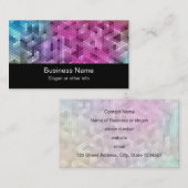 レインボーカッコいいカラーモザイク 名刺 (正面/裏面)