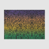 レインボーカッコいいハンドドロードドールラインアート 薄葉紙 (正面)