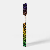 レインボーカッコいいハンドドロードドールラインアート iPhoneケース (右側面)