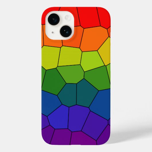 レインボーカッコいいパターン Case-Mate iPhoneケース (裏面)