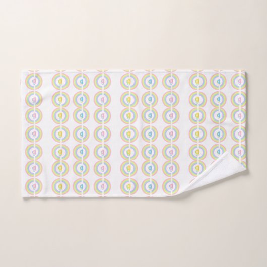 レインボーカップのお茶を入れるバスルームのタオル バスタオルセット (ハンドタオル)