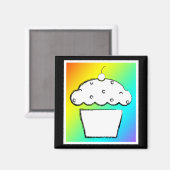 レインボーカップケーキ マグネット (正面/裏面)