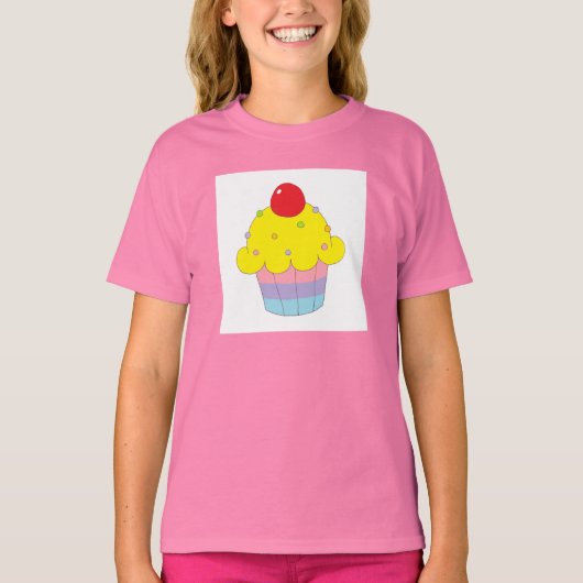 レインボーカップケーキ Tシャツ (正面)