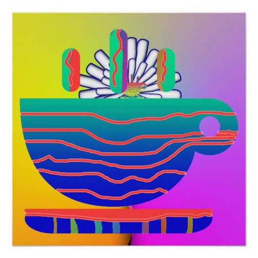 レインボーカップソーサー ポスター (正面)