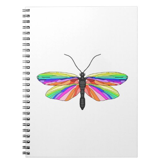 レインボーカディスフライが並んだ ノートブック (正面)