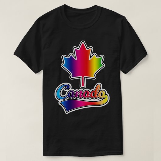 レインボーカナダ Tシャツ (デザイン正面)