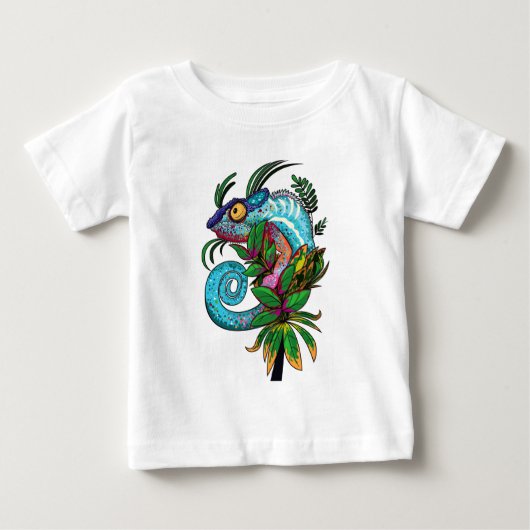 レインボーカメレオン ベビーTシャツ (正面)