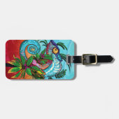 レインボーカメレオン ラゲッジタグ (正面横)