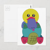 レインボーカモノハシ ポストカード (正面/裏面)