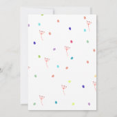 レインボーカラフルお洒落パーティー誕生日 招待状 (裏面)