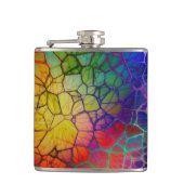 レインボーカラフルくもの巣 フラスク (正面)