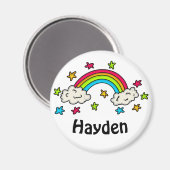 レインボーカラフルとスターズキッズ名 マグネット (正面/裏面)