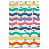 レインボーカラフルとユニコーン5th誕生日パーティー ミディアムペーパーバッグ (裏面)