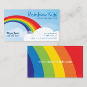 レインボーカラフルはっきりしたモダンイラストレーション 名刺 (正面/裏面)
