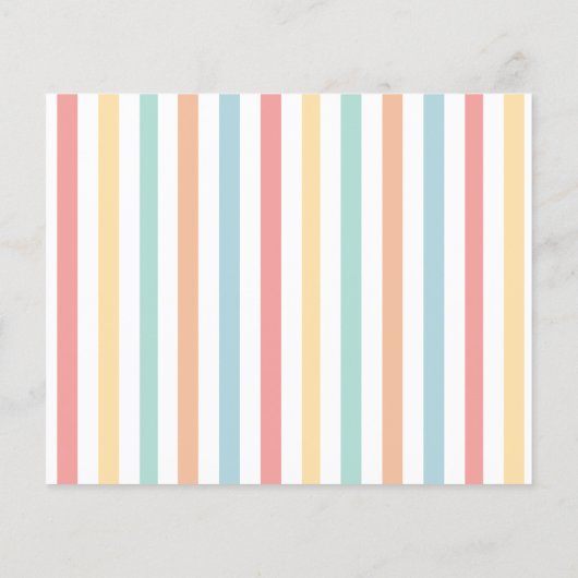 レインボーカラフルはパーティーの誕生日の招待を許可する。 (裏面)