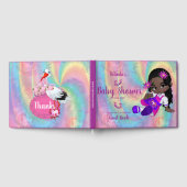 レインボーカラフルらせん状ベビーかわいこちゃんパイ ゲストブック (全面)