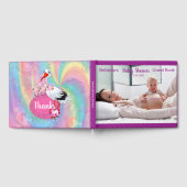 レインボーカラフルらせん状ベビーシャワーコレクション ゲストブック (全面)