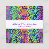 レインボーカラフルアニマルプリントスクエア名刺 スクエア名刺 (正面)