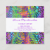 レインボーカラフルアニマルプリントスクエア名刺 スクエア名刺 (裏面)