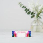 レインボーカラフルアモダンリングジュエリー表示 スキニー名刺 (スタンド正面)