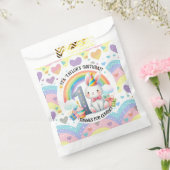 レインボーカラフルアンドバニー第1誕生日パーティー フェイバーバッグ (封をした状態)