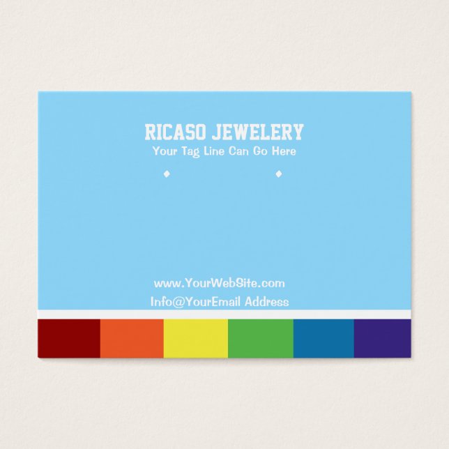 レインボーカラフルイヤリングの背景 (正面)