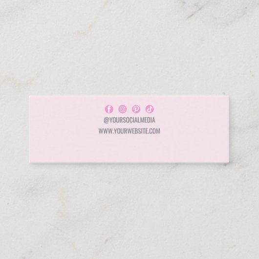 レインボーカラフルイヤリングジュエリー表示ホルダー スキニー名刺 (裏面)