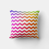 レインボーカラフルウェーブパターン クッション (正面)