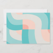 レインボーカラフルウェーブ抽象芸術フォトベビーシャワー 招待状 (裏面)