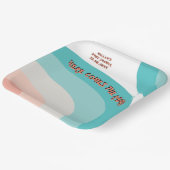 レインボーカラフルウェーブ抽象芸術ベビーシャワー ペーパープレート (傾斜あり)