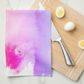 レインボーカラフルウォーターの色の染み抽象芸術アート キッチンタオル (四つ折り)