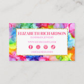 レインボーカラフルウォーターカラーインクシモダンック 割引カード (裏面)