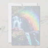 レインボーカラフルウォーターフォールズウッドランドフォレストフォト ノートカード (裏面)