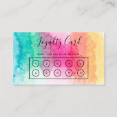 レインボーカラフルウォーター色カスタムロイヤリティカード 名刺 (正面)