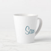 レインボーカラフルウォーター色ギラフェパーソナライズされた カフェラテマグ (右アングル)