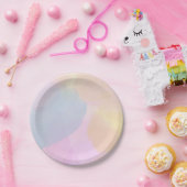 レインボーカラフルウォーター色 ペーパープレート (パーティー)