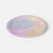 レインボーカラフルウォーター色 ペーパープレート (アングル)