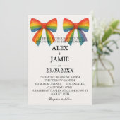 レインボーカラフルウ結婚式招待状 招待状 (スタンド正面)