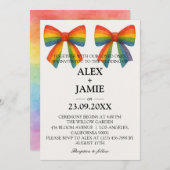 レインボーカラフルウ結婚式招待状 招待状 (正面/裏面)