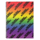 レインボーカラフルエフェクトの背景が消えランニングた状態 ノートブック (正面)