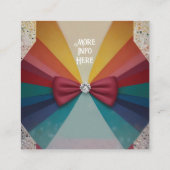 「レインボーカラフルエレガント結婚式招待状 エンクロージャーカード (裏面)