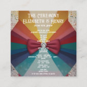「レインボーカラフルエレガント結婚式招待状 エンクロージャーカード (正面)