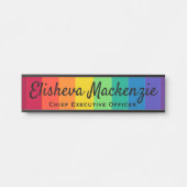 レインボーカラフルオフィスドアシンボルや象徴サインプレート サインプレート (正面)