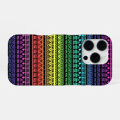 レインボーカラフルオーナメント iPhoneケース (裏面横)