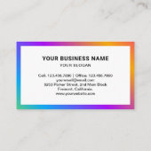 レインボーカラフルカップケーキパティシシェフベーカリー 名刺 (裏面)