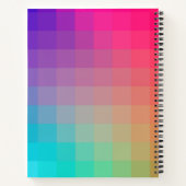レインボーカラフルカラーグラデーションデザイン ノートブック (裏面)