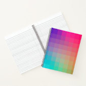 レインボーカラフルカラーグラデーションデザイン ノートブック (内部)